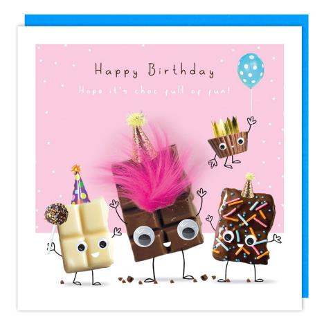 Fluff Chocolate Faces Happy Birthday Card   £3.05