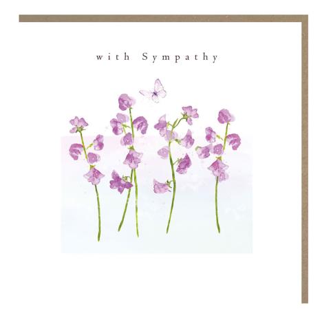 With Sympathy Floral Greetings Card   £2.85