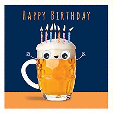 Gogglies Beer Glass Happy Birthday Card   £2.95