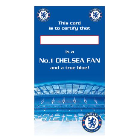 No.1 Fan Personalisable Chelsea Certificate Birthday Card  £2.45