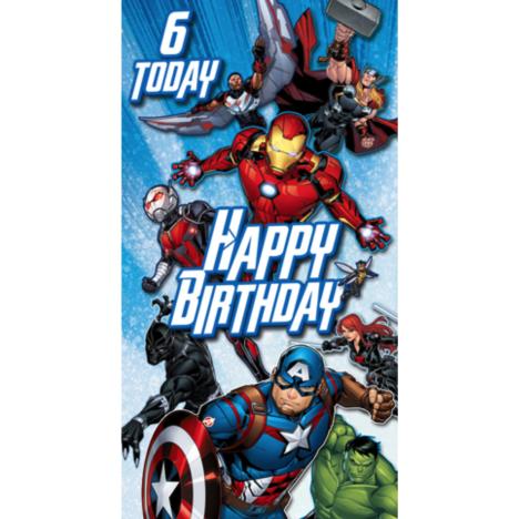 6 Today Marvel Avengers 6th Birthday Card (CW180721) - Character Brands