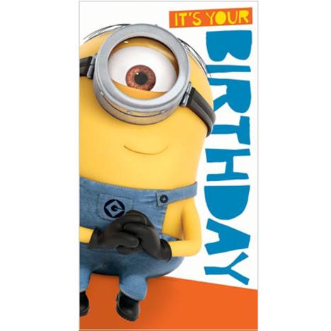 Its Your Birthday Minions Birthday Card With Stickers  £2.35