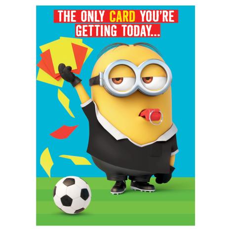 Football Referee Minions Birthday Card  £1.99