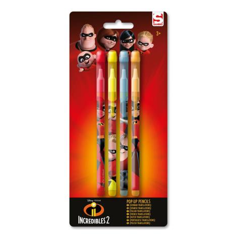 Incredibles 4 Pack Pop Up Pencils  £1.29