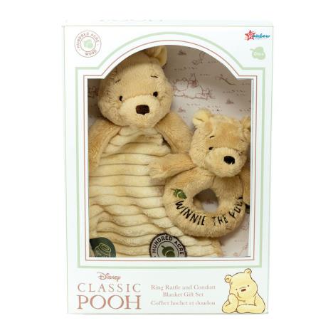 Classic Winnie The Pooh Baby Comforter & Rattle Gift Set  £22.99