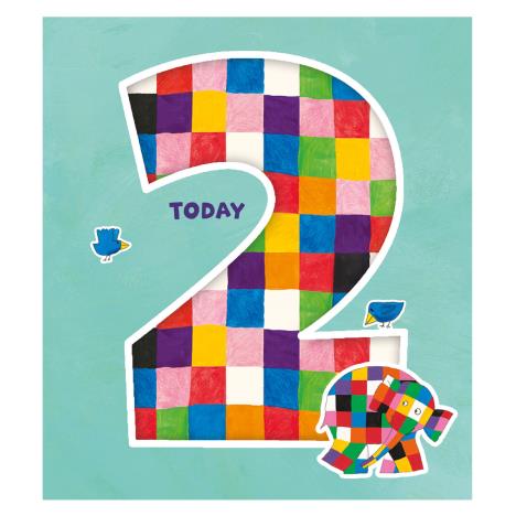 2 Today Elmer The Elephant 2nd Birthday Card  £2.10