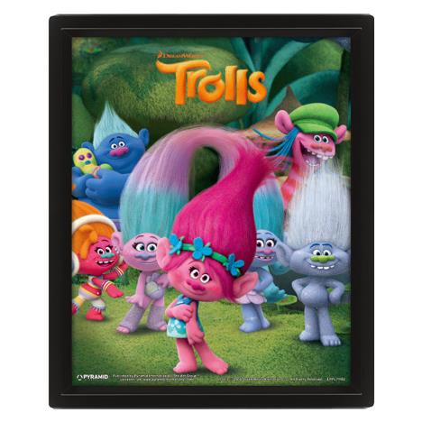 3D Trolls Collectors Limited Edition Framed Picture  £9.99
