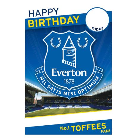 Personalisable Everton FC Birthday Card with Stickers  £2.69