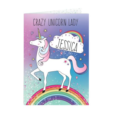 Personalised Unicorn Card  £2.99