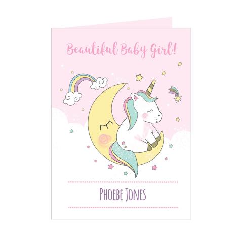 Personalised Baby Unicorn Card  £2.99