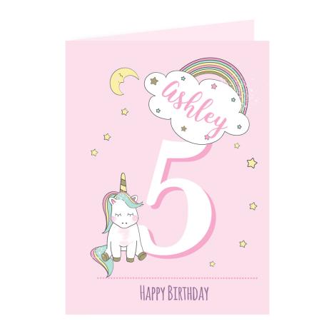 Personalised Baby Unicorn Birthday Age Card  £2.99