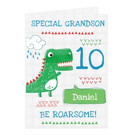 Personalised Be Roarsome Dinosaur Card False £2.99