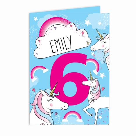 Personalised Unicorn Birthday Card   £3.99