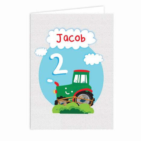 Personalised Tractor Birthday Card   £3.99