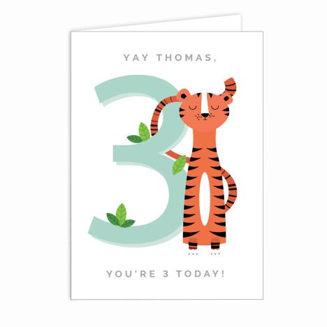 Personalised Wild Animals Birthday Card   £3.99