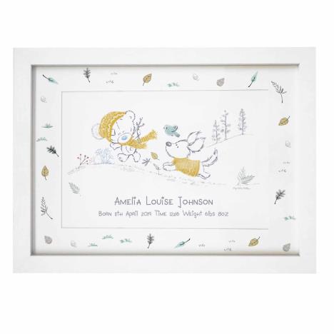 Personalised Tiny Tatty Teddy Autumn Leaves A4 Framed Print  £19.99