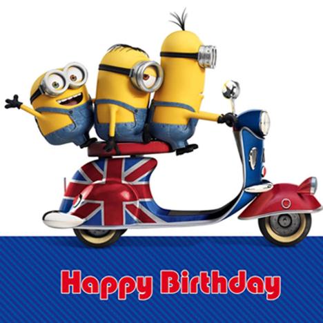 Minions On Scooter Birthday Card  £1.85