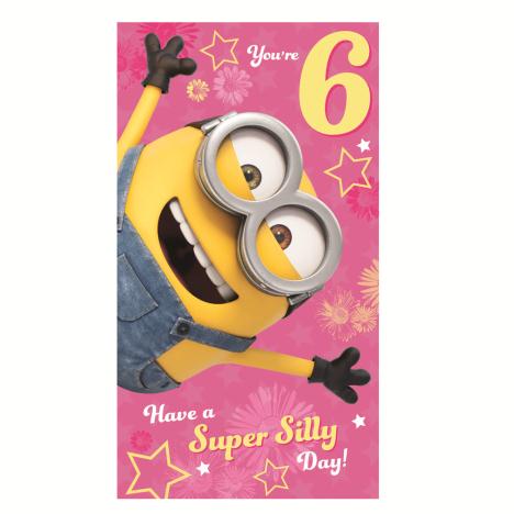 6 Today Pink Minions 6th Birthday Card  £2.45