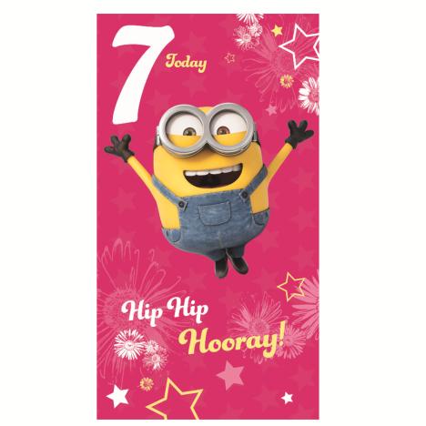 7 Today Pink Minions 7th Birthday Card  £2.45