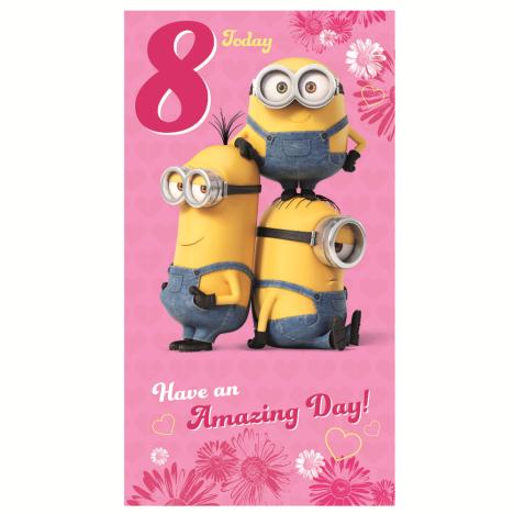 8 Today Pink Minions 8th Birthday Card  £2.45
