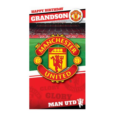 Grandson Manchester United Birthday Card with Badge  £2.69