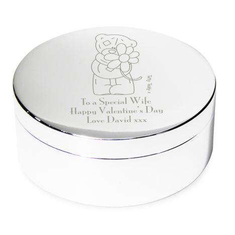 Personalised Me to You Bear Flower Round Trinket Box  £16.99