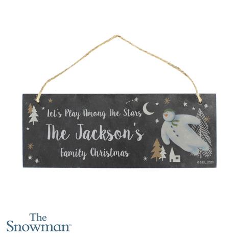 Personalised The Snowman Magical Adventure Hanging Slate Plaque   £14.99