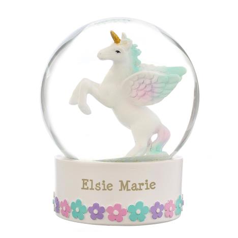 Personalised Unicorn Name Snow Globe  £14.99