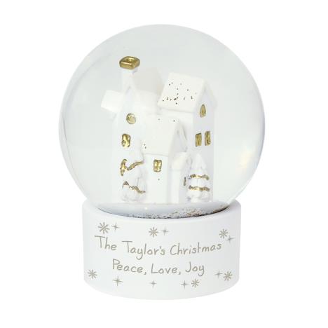 Personalised Village Glitter Snow Globe   £16.99