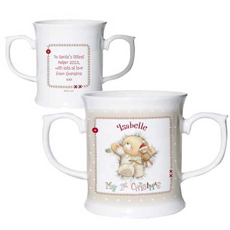 Personalised Forever Friends My 1st Christmas Double Handled Mug  £13.99