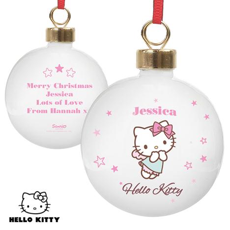 Personalised Hello Kitty Fairy Christmas Bauble  £10.99