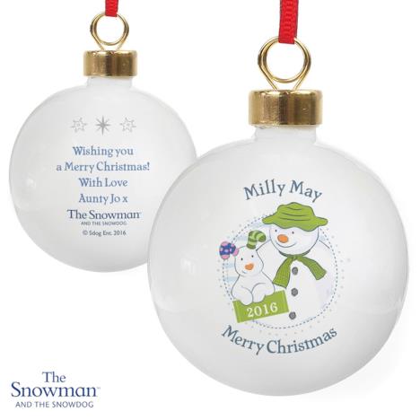 Personalised The Snowman My 1st Christmas Bauble  £11.99