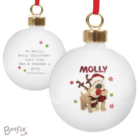 Personalised Boofle Christmas Reindeer Bauble   £11.99