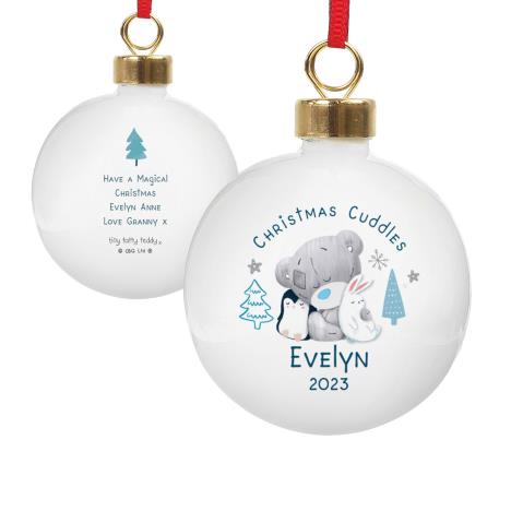 Personalised First Christmas Winter Explorer Me to You Bauble   £12.99