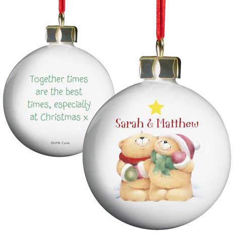 Personalised Forever Friends Couple Christmas Bauble  £11.99
