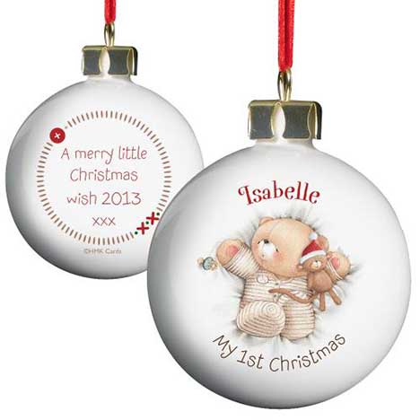 Personalised Forever Friends My 1st Christmas Bauble  £11.99
