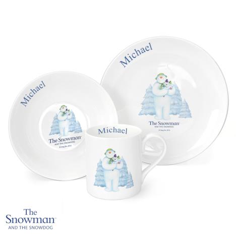 Personalised The Snowman & The Snowdog 3pc Breakfast Set  £34.99