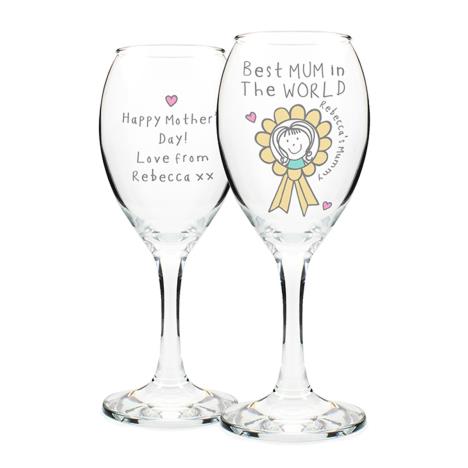 Personalised Purple Ronnie Rosette Wine Glass  £10.99