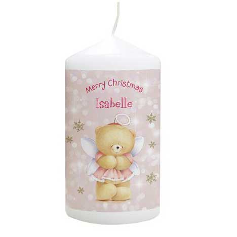 Personalised Forever Friends Christmas Angel Candle  £10.99