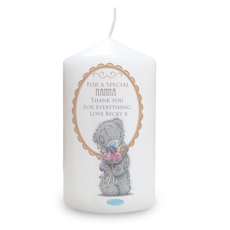 Personalised Me To You Bear Flowers Candle   £10.99