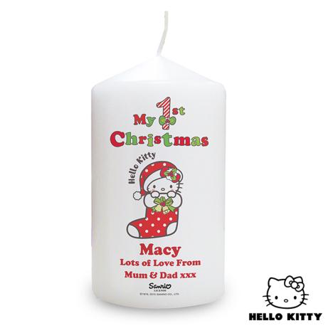 Personalised Hello Kitty My 1st Christmas Candle  £10.99