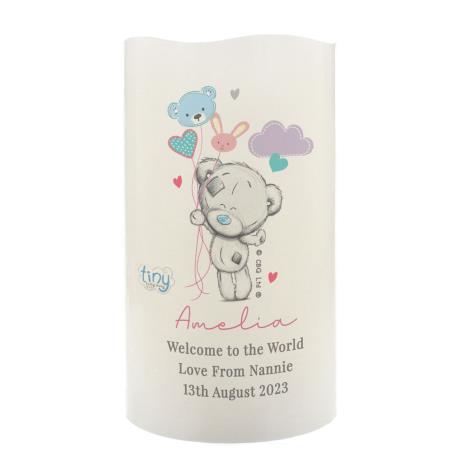 Personalised Tiny Tatty Teddy Dream Big Pink Nightlight LED Candle   £14.99