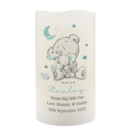 Personalised Tiny Tatty Teddy Blue Nightlight LED Candle   £14.99