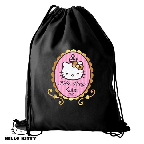 Personalised Hello Kitty Chic Canvas Drawstring Kit Bag  £14.99
