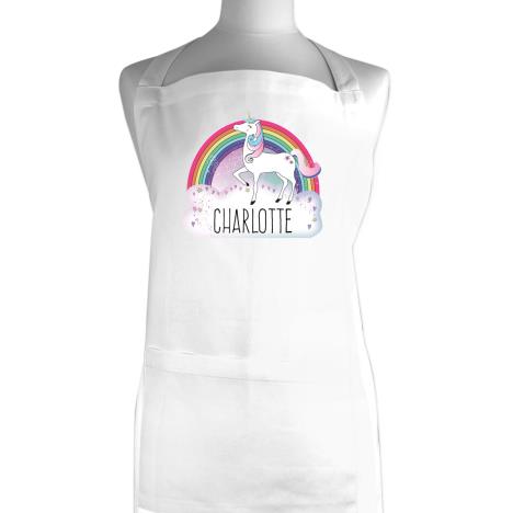 Personalised Unicorn White Apron  £19.99