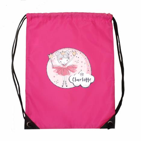 Personalised Fairy Pink Drawstring Bag   £14.99