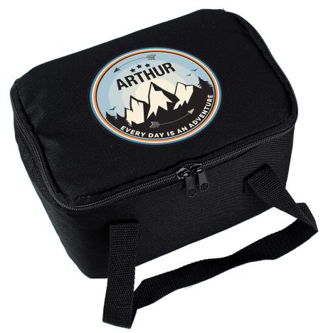 Personalised Every Day Is An Adventure Black Lunch Bag   £16.99