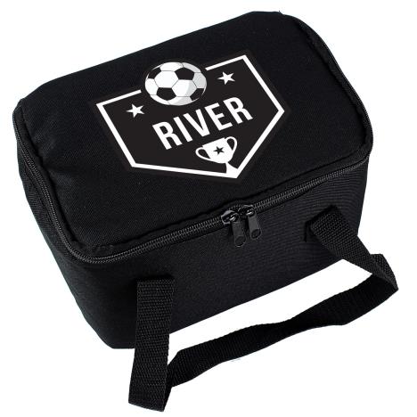 Personalised Football Black Lunch Bag   £16.99