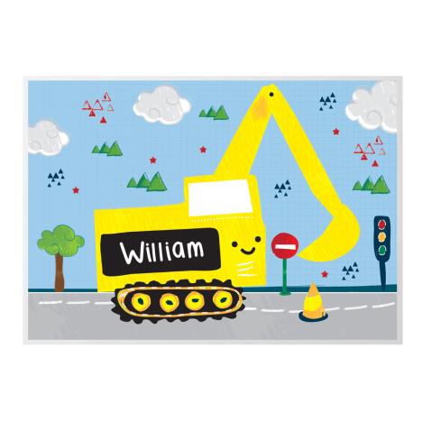 Personalised Digger Wipe Clean Placemat   £6.99