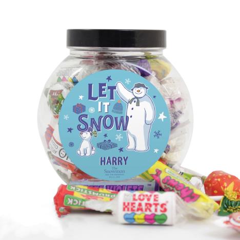 Personalised The Snowman & The Snowdog Sweet Jar  £9.99